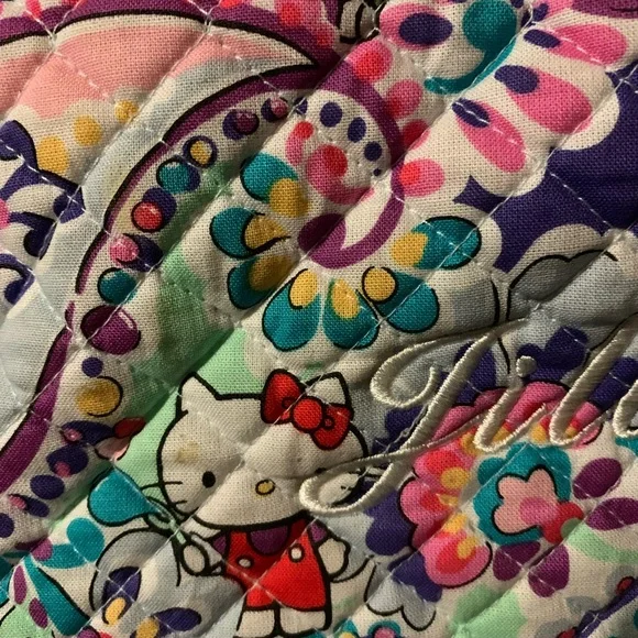 Vera Bradley Hello Kitty Paisley Triple Zip Hipster - Picture 3 of 7